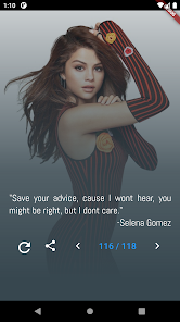 Captura 3 Selena Gomez Quotes and Lyrics android