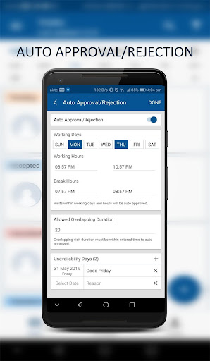 Android application MATRIX COSEC VMS screenshort