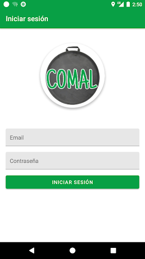 Android application Comal Repartidor screenshort