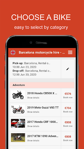 Moto Roads Rentals Screen 2