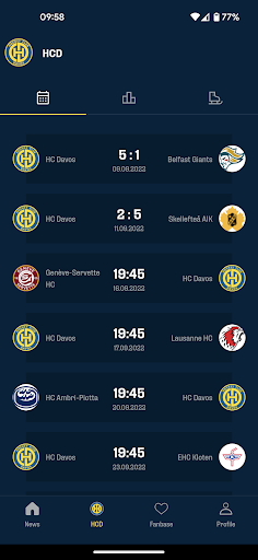 Hockey Club Davos Screen 2