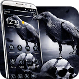 3d Horror Crow skull Theme icon