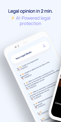 Android application Legal Shell - AI protection screenshort