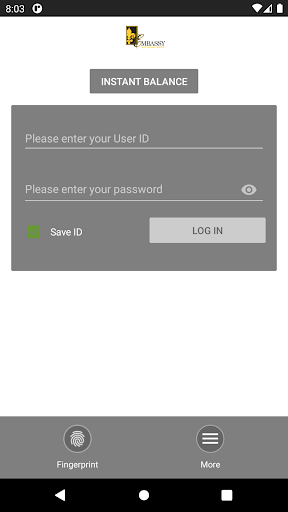 Embassy Mobile Banking Screen 2