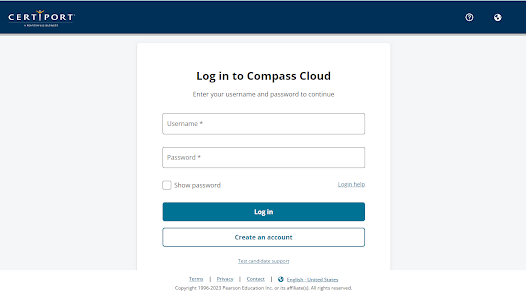 Compass test login top