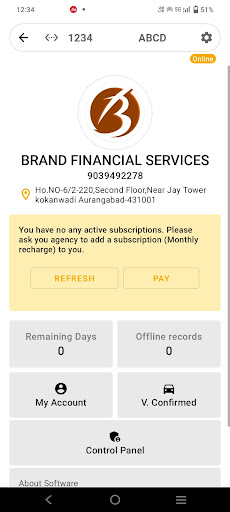 Android application BRAND FINANCIAL SERVICES screenshort