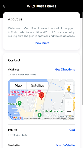 Screenshot of Wild Blast Fitness