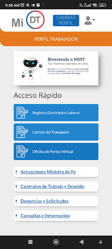 DT | Dirección del trabajo Screenshot 2 - AppWisp.com