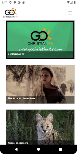 Android application Go Christian TV screenshort