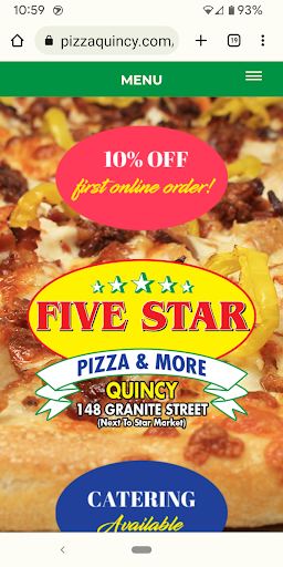 Five Star Pizza Screen 3