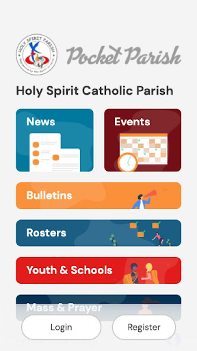 Android application Pocket Parish screenshort