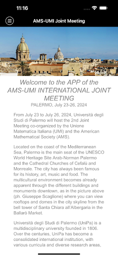 Android application AMS-UMI Joint Meeting 2024 screenshort