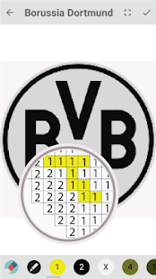Pixel football logos : Sandbox color by numbers Screenshot