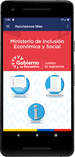 Android application Recicladores MIES screenshort