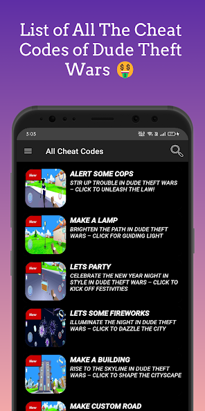 Dude Theft Wars, Cheat Codes 1.6 APK + Mod (Unlimited money) para Android