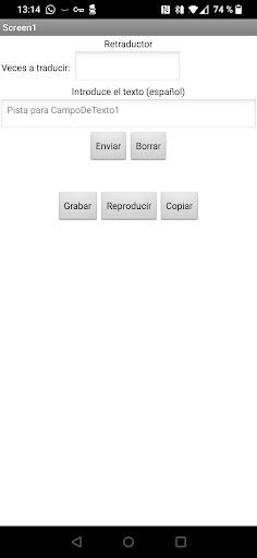 Android application Retranslator screenshort