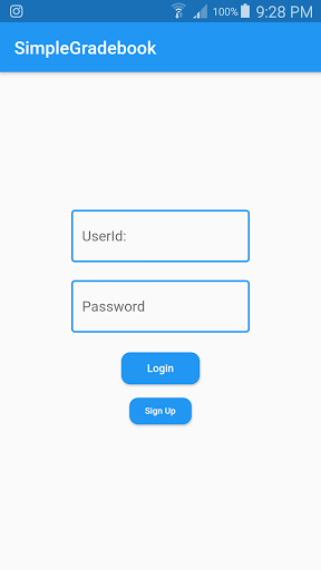 Android application Simplegradebook Student screenshort