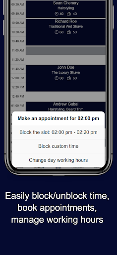 Screenshot of Barberly Business