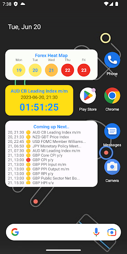 Android application Forex Calendar Counter & Alarm screenshort