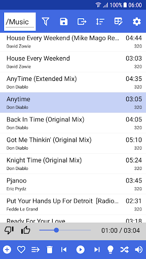Android application REAL Shuffle Player screenshort