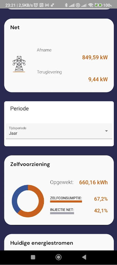 Android application FLOW Energy screenshot