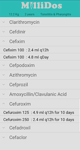 Millidos - Medicines Dosages Screen 3