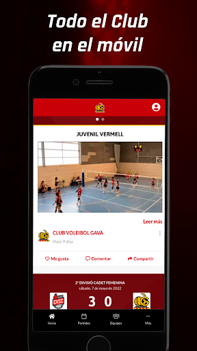 Android application Club Voleibol Gavà screenshort