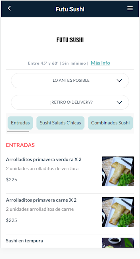 Android application Futu Sushi screenshort