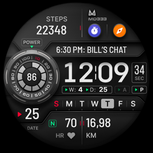 MD333 Digital watch face