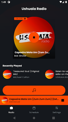 Android application Ushuaia.radio screenshort