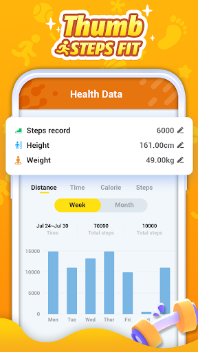 Thumb Steps Fit Screenshot 2 - AppWisp.com