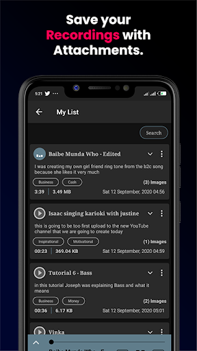 Apex- Voice recorder & editor, Screen 3