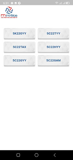 Tem - vé điện tử M-Invoice Screen 2