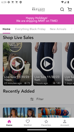 Screenshot of Hayloft Boutique