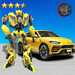 Cover Image of Download Golden Robot Car Transforme Futuristic Supercar 1.0 APK