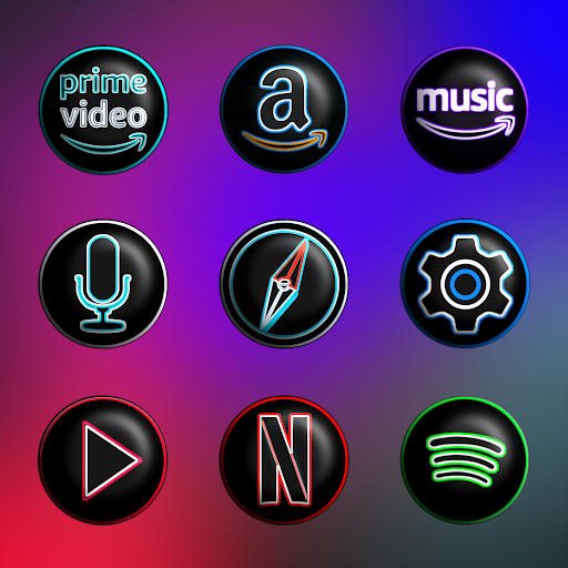 Pixly Dark 3D - Icon-Paket