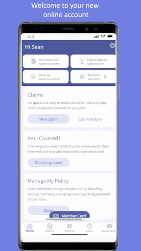 Android application Irish Life Health Members screenshort