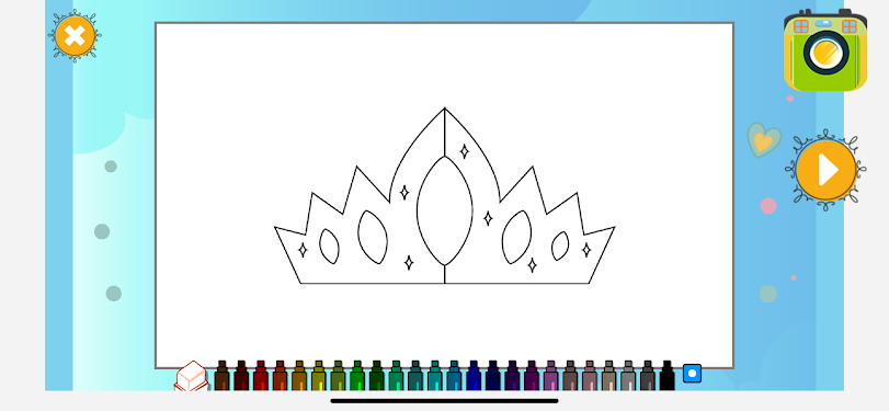 #4. Princess Coloring Pages Kids Games - Color Book (Android) By: Urdu Kids Apps