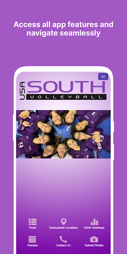 Android application USA South Volleyball screenshort