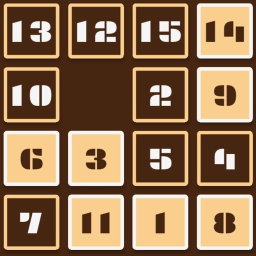 Slide number puzzle logo