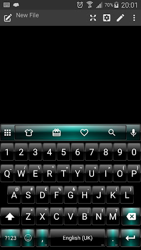 Emoji Keyboard Dusk BlackGreen Screenshot 1 - AppWisp.com