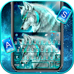 Cover Image of Download Cyan Neon Wolf Keyboard Theme 7.1.5_0407 APK