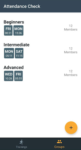 Attendance Check Screen 2