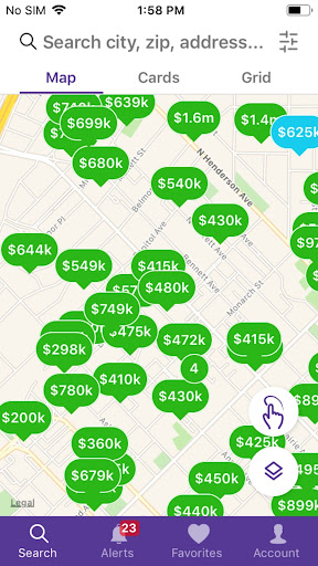 Android application Pam Harrington Real Estate screenshort