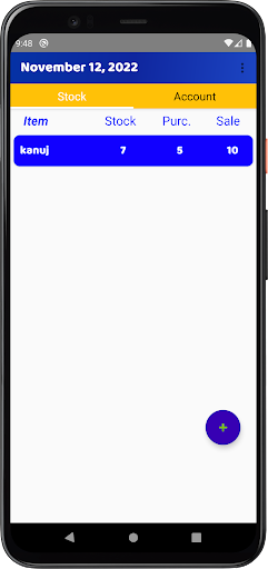 Android application Account & Inventory Book Lite screenshort