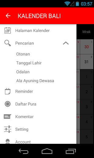 Kalender Bali Screen 3