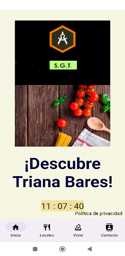 Android application Comer en Triana screenshort