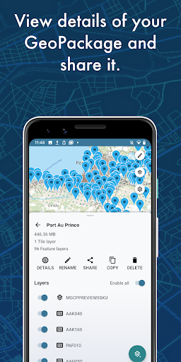 Screenshot of MapCache by NGA