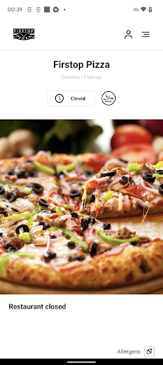 Android application Firstop Pizza screenshort