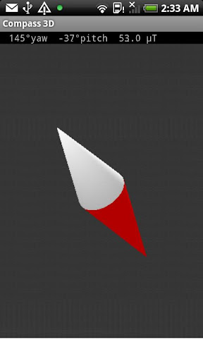 Android application Compass 3D screenshort